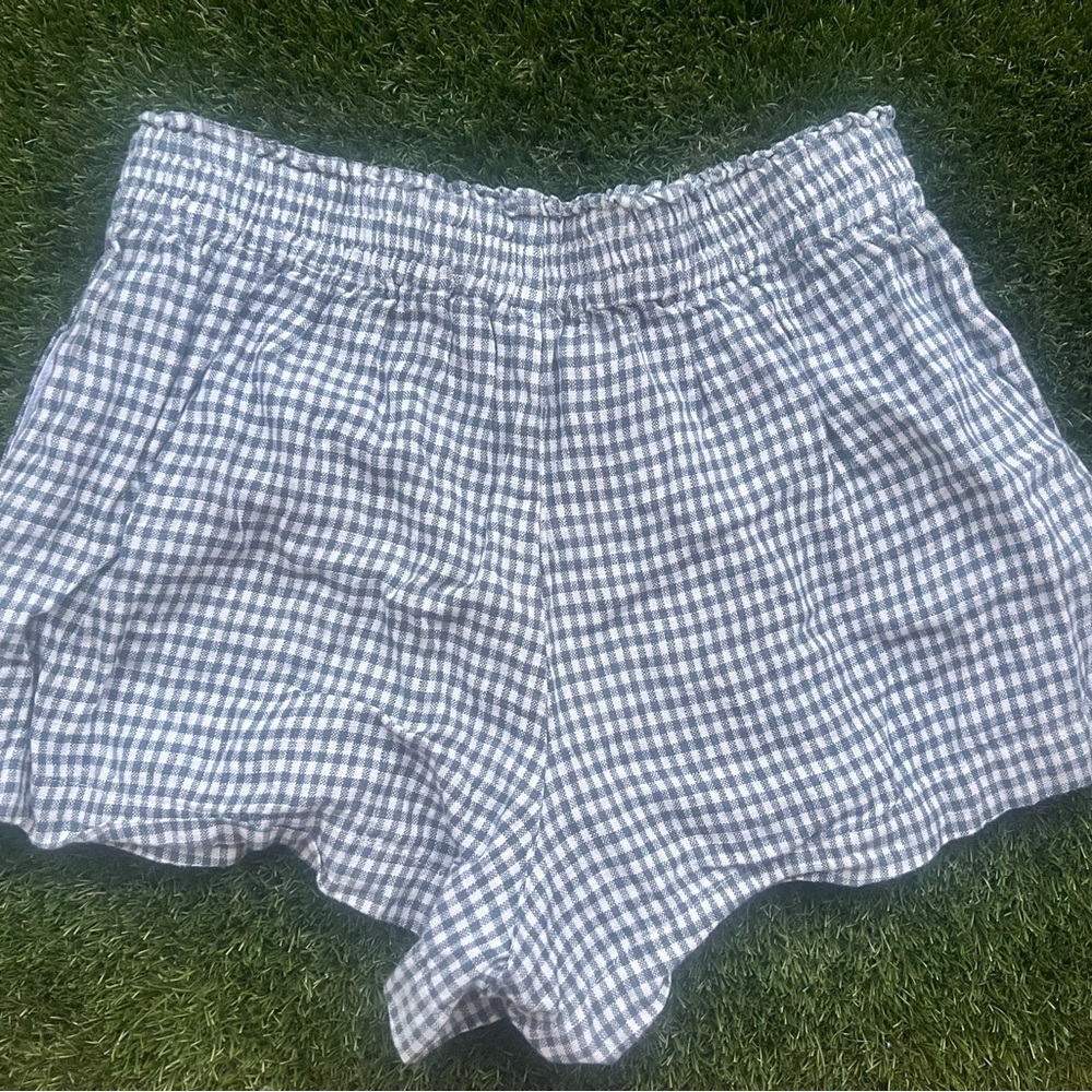 Reformation Réformation Mila Linen Shorts Women’s Medium Blue and White - Picture 7 of 7